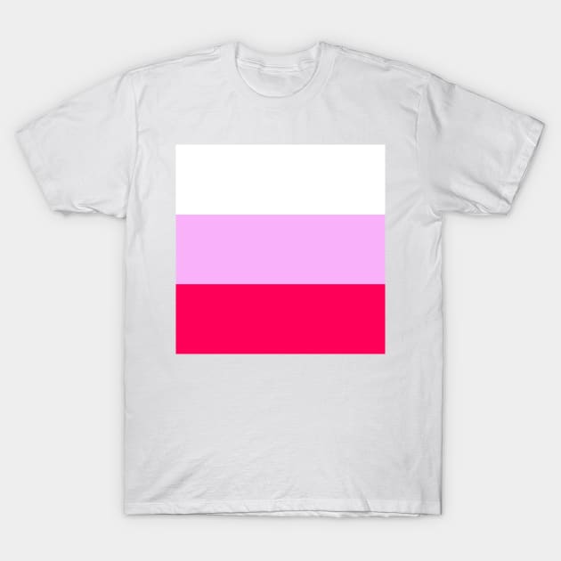 WHITE- LIGHT PINK - HOT PINK  STRIPES DESIGN - CANDY THEME T-Shirt by colorsandpatterns